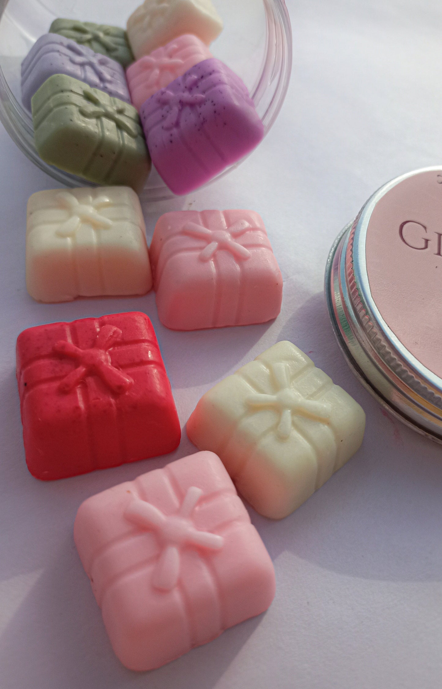 Mini Soaps Jar (Cupid hearts & gift box)
