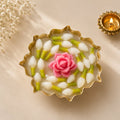 Mogra Lotus Urli Candle – 4.5 Inch Diwali Gift