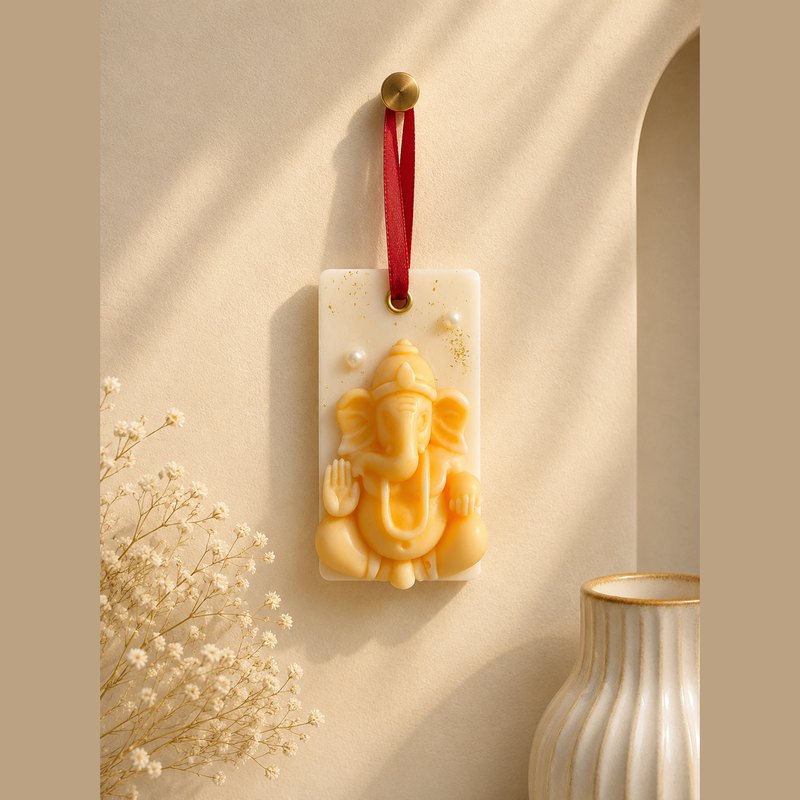 Ganpati Wax Sachet – 65g Sandalwood & Saffron