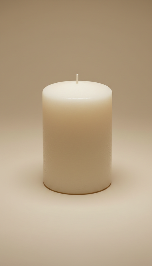 Ivory Pillar Candle Paraffin Blend