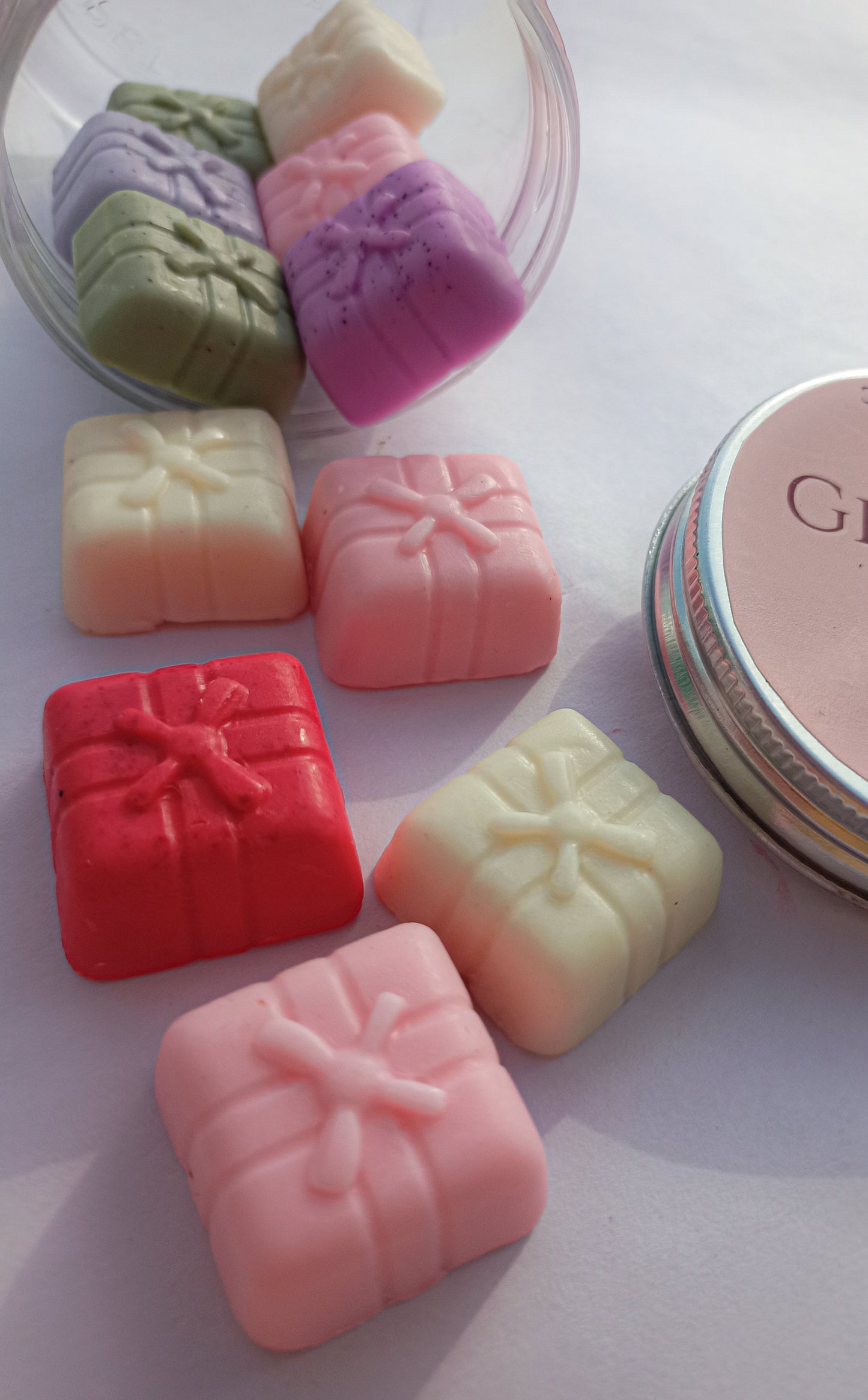 Mini Soaps Jar (Cupid hearts & gift box)
