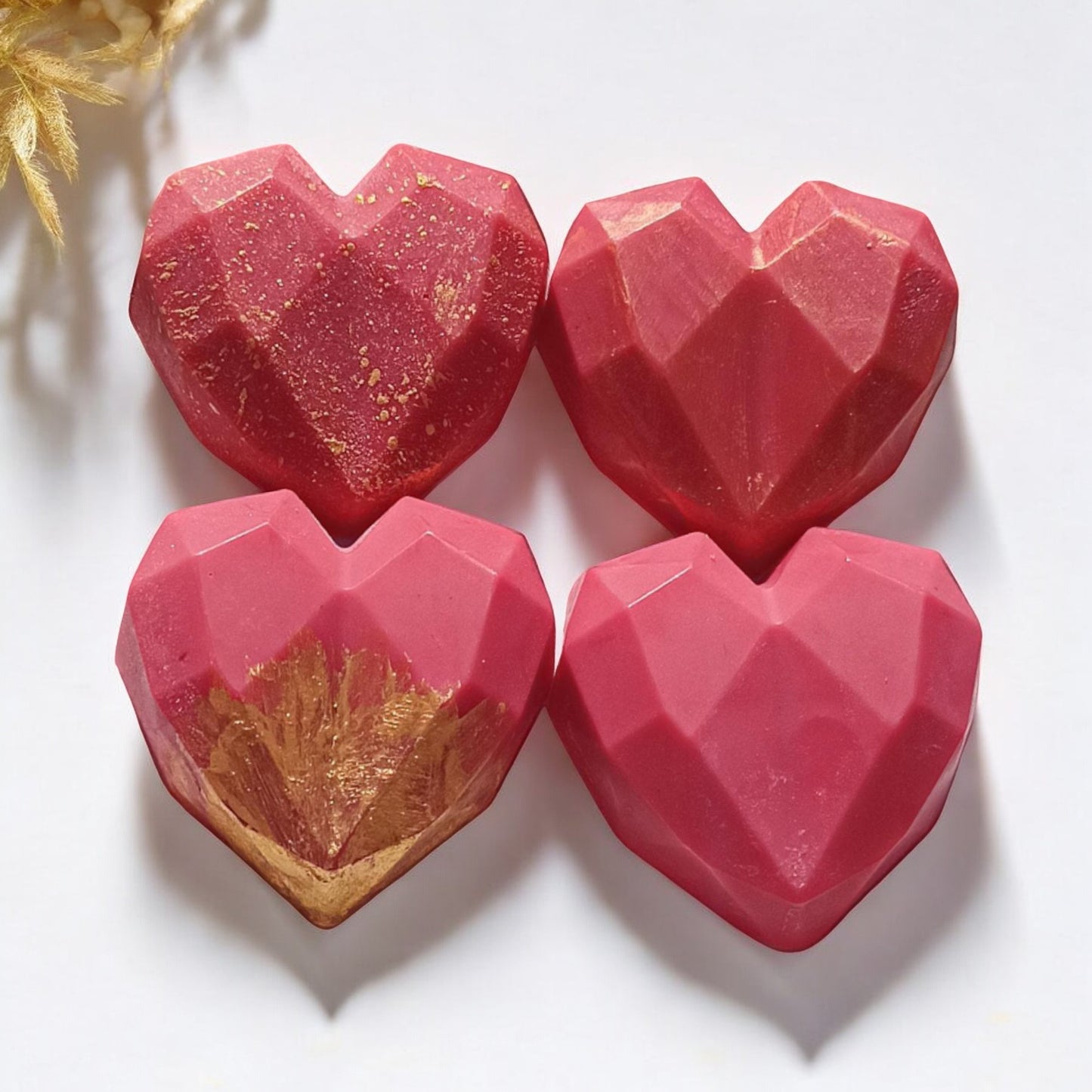 Luxury in heart soaps (set of 4)